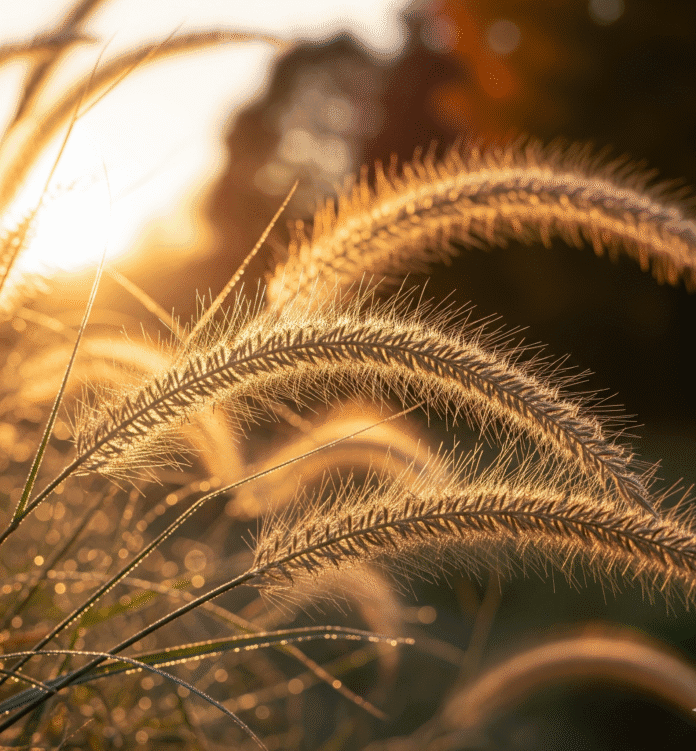 Graminacee-ornamentali-Pennisetum-controluce-autunno