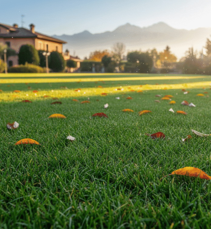 prato-perfetto-autunno Prato verde e perfetto in autunno in un giardino in Versilia, risultato di una corretta trasemina e concimazione.