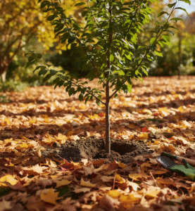 Corretto posizionamento del colletto di una pianta durante la messa a dimora.